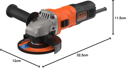 BLACK+DECKER Rebarbadora angular compacta com cabo de 15 mm 710 W, BEG010-QS,