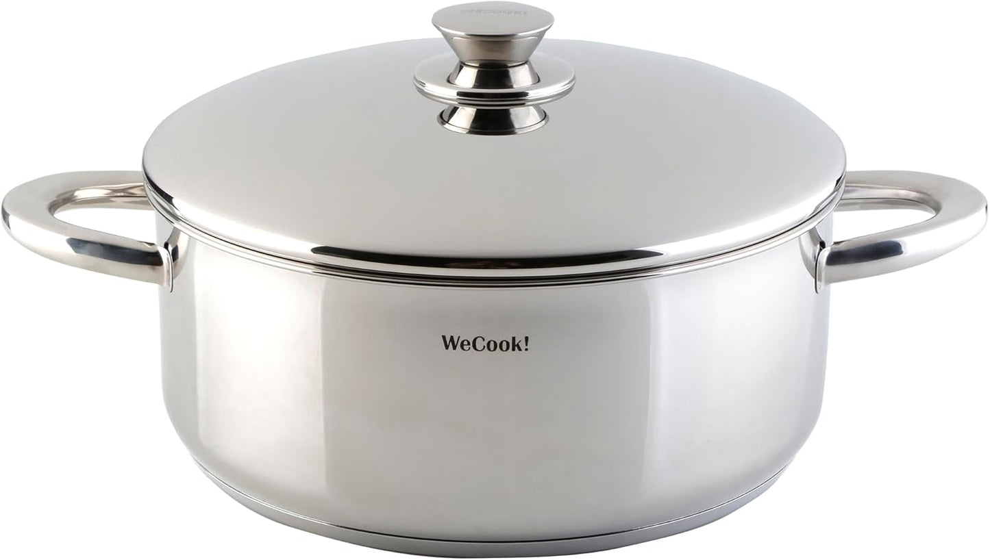 Caçarola com tampa de aço INOX 30 cm, WECOOK! PRO