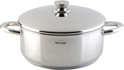 Caçarola com tampa de aço INOX 30 cm, WECOOK! PRO