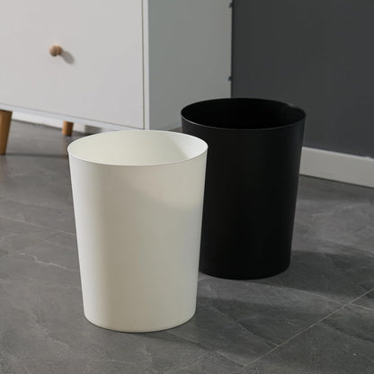 Cetomo 7,2L*6 Papeleira de Lixo de Plástico, Caixote do Lixo, Papeleiras Pequenas, Papeleira Para Dormitório, Cesto de Lixo Redondo Minimalista, Empiláveis, Fosco, PP, Branco, 7,2L-6 Unidades