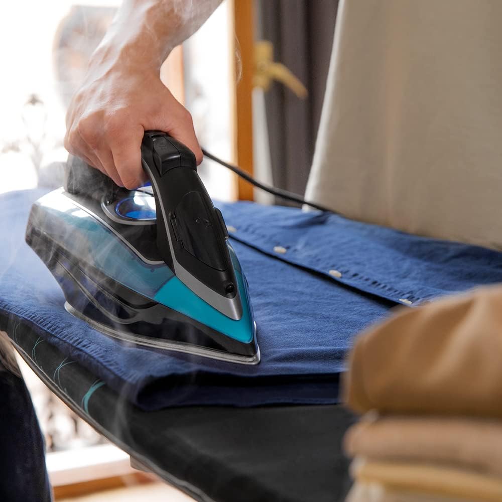 Cecotec Ferro de roupa a vapor anodizado Fast&Furious 6060 Ultra. 3100 W, Bomba de água automática integrada, desligamento automático, vapor contínuo de 75 g/min, sensor de toque e ecrã LCD