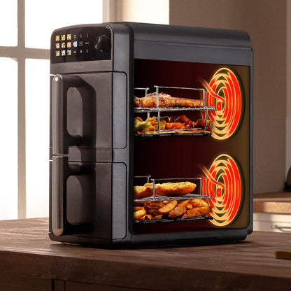 Cecotec Fritadeira de Ar de 10L com Tabuleiros Sobrepostos Cecofry DuoLevel 10000. 2400W