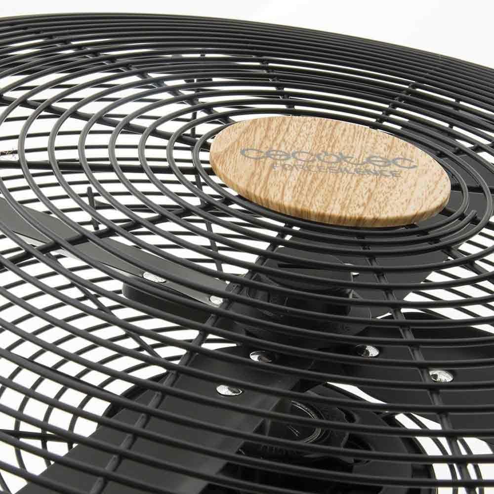 Cecotec Ventoinha de pé EnergySilence 600 Woodstyle. 50 W, acabamento em madeira, diâmetro de 16" com 4 pás, 3 velocidades, oscilação, altura ajustável, máxima segurança