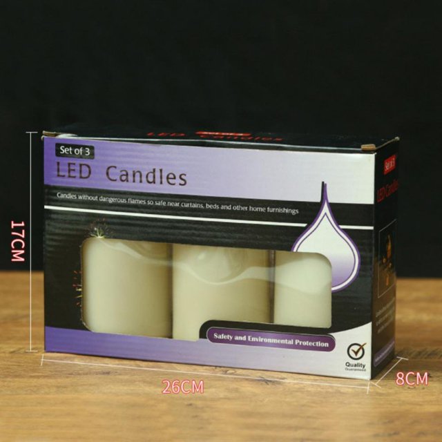 3 peças LED Vela Eletrônica Velas Sem Chama Lâmpada Velas Piscantes Operadas por Bateria com Pavio Móvel Remoto Chama Dançante Luz de Vela de Férias