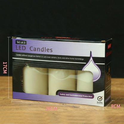 3 peças LED Vela Eletrônica Velas Sem Chama Lâmpada Velas Piscantes Operadas por Bateria com Pavio Móvel Remoto Chama Dançante Luz de Vela de Férias