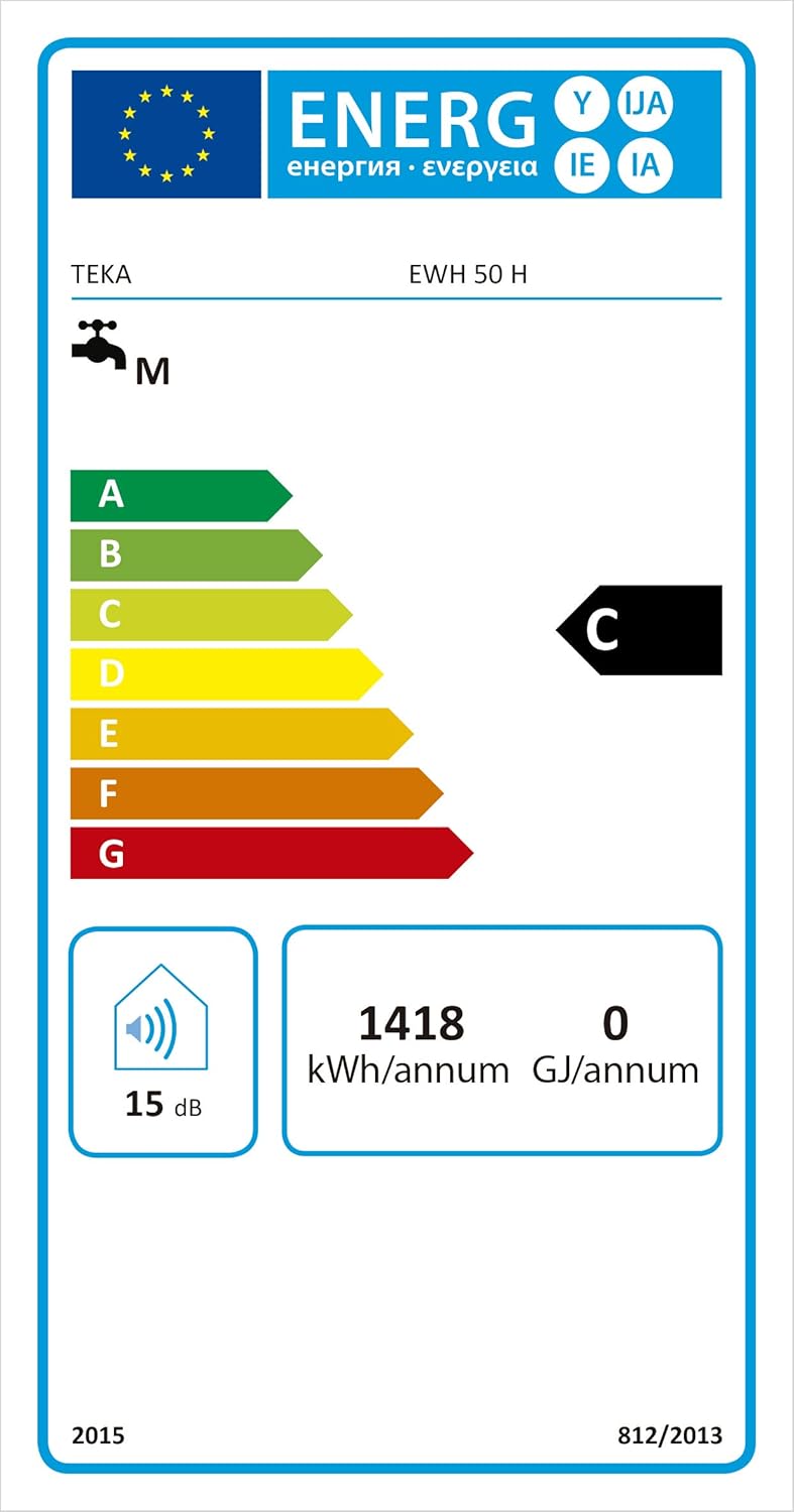 TEKA Termo elétrico 50 l, instalação vertical, proteção contra sobreaquecimento, indicador LED, modelo EWH 50 C