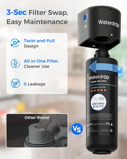 Waterdrop 10 UB Sistema de filtro de água inferior com torneira dedicada