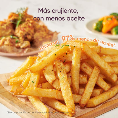 Cosori Fritadeira de Ar 5,5L Interior Metálico Real, Fritadeira de Ar Design Antioxidante, Tecnologia de Aquecimento