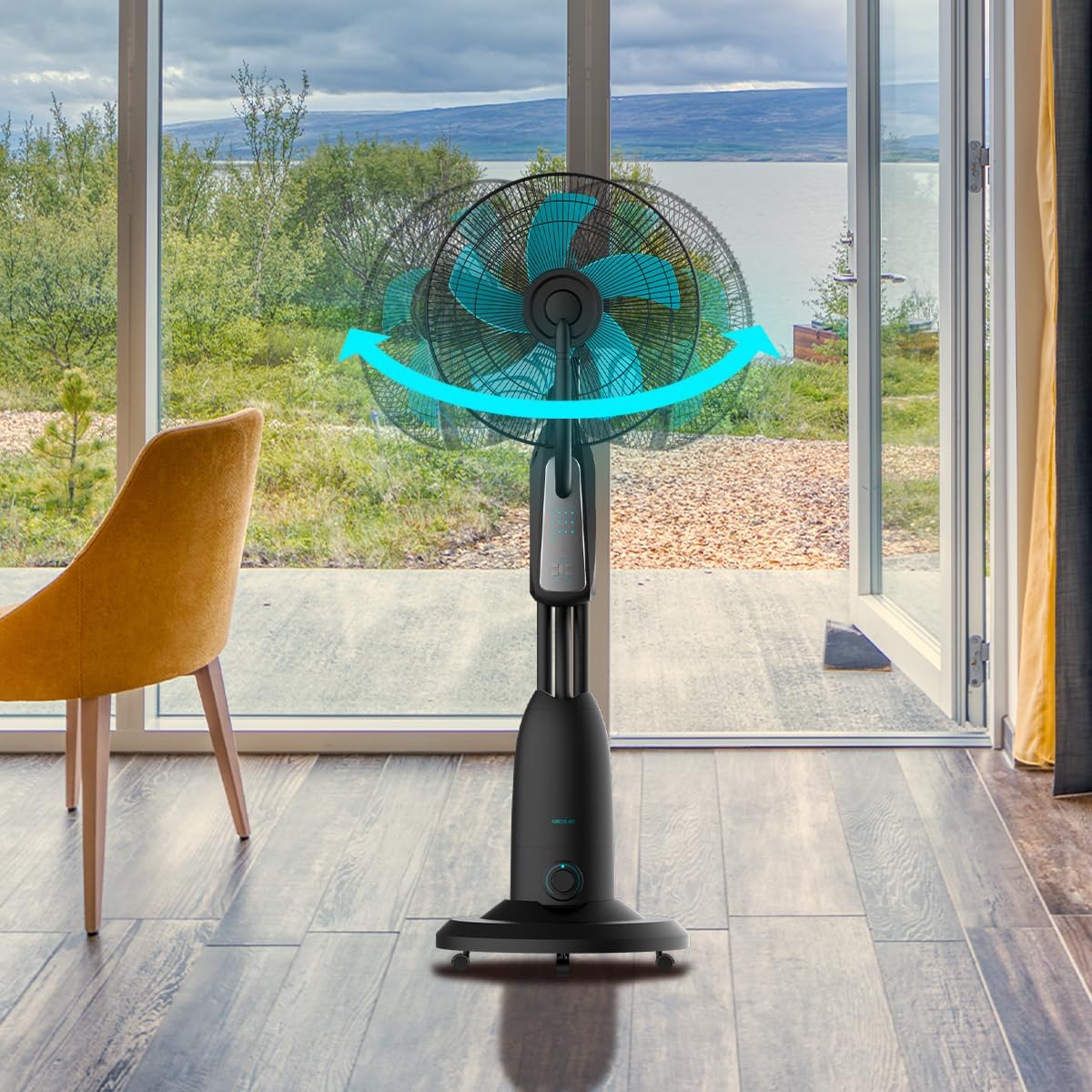 Cecotec Ventoinha de nebulizador de água com controlo remoto EnergySilence 490 Freshessence. 90W, diâmetro de 16", 5 pás, depósito de 2,8 l, temporizador 7,5 h, indicador LED e oscilação
