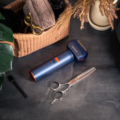 Cecotec Máquina de Barbear Laminar Waterproof PrecisionCare X-Trimm ProElite. Alumínio, 8500 rpm, 3 lâminas de titânio, 3 velocidades, autonomia 2h, IPX7, ideal para viagens, bloqueio de segurança
