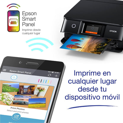 Epson Expression Photo XP-8700, Impressora fotográfica WiFi A4 multifunções 3 em 1 com impressão dupla face (duplex), ecrã tátil, bandeja independente de fotografia, tinta 6 cores, preto