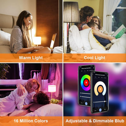 ANTELA Lâmpada LED inteligente WiFi E14 806lm, 16 milhões de cores, luz fria quente 2700 a 6500 K, compatível com Alexa e Google Home, vida útil 15000 horas, 2 unidades | Compatível com Alexa, Google Home e Smart Life, 2700-6500K