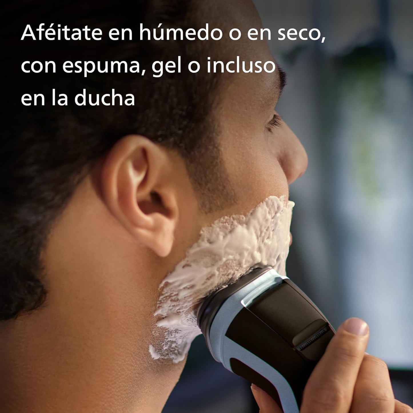 Philips Série X3000 Afeitadora Elétrica para Homem, Máquina de Barbear com Cortapatillas, 27 lâminas, Cuida da pele, 45 minutos de uso, Para Seco e Húmido, Recarrregável, X3053/00, Azul