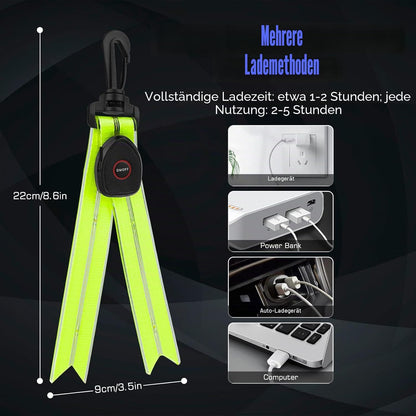 Luz piscante LED para mochila escolar - 2 refletores infantis recarregáveis Luz piscante Luz de segurança para mochila escolar, Pingente refletor de luz de segurança à prova d'água para mochila escolar, mochila, caminhada, corrida