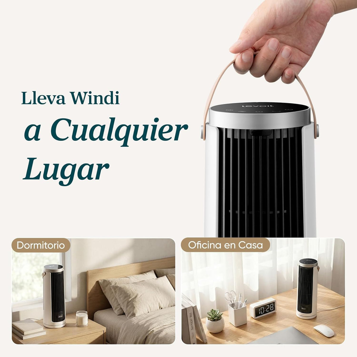 Levoit Ventoinha de torre 7 m/s, 20dB, 5 velocidades, LTF-F132, branco
