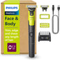 Philips OneBlade 360 com Bluetooth, aparador para barba e corpo, máquina de barbear elétrica para homem, depilação masculina, 2 lâminas, 5 comprimentos, 60 minutos de uso com 1 hora de carregamento