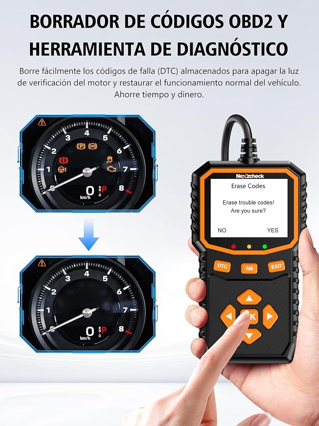 OBD2 Diagnóstico carro scanner OBD: Máquina diagnóstico OBD2 multimarca  - leitor diagnóstico para apagar códigos de erro controlar luz motor compatível BMW Mercedes Audi veículos