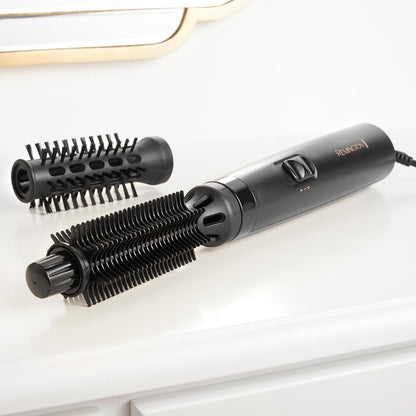 Remington Escova de Ar Blow Dry & Style - Modelador de Cabelo, 2 Acessórios, Modela e Dá Volume, Escova Secadora, Ótimo para Cabelo Curto, 400 W, 2 Temperaturas e 2 Velocidades - AS7100