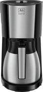 Melitta Enjoy Top Therm, 1017-08 - Cafeteira de gotejamento com jarra térmica e tampa Easy Click, cafeteira de filtro com porta-filtro giratório, máquina de café para até 10 chávenas, 1,25 L, preto
