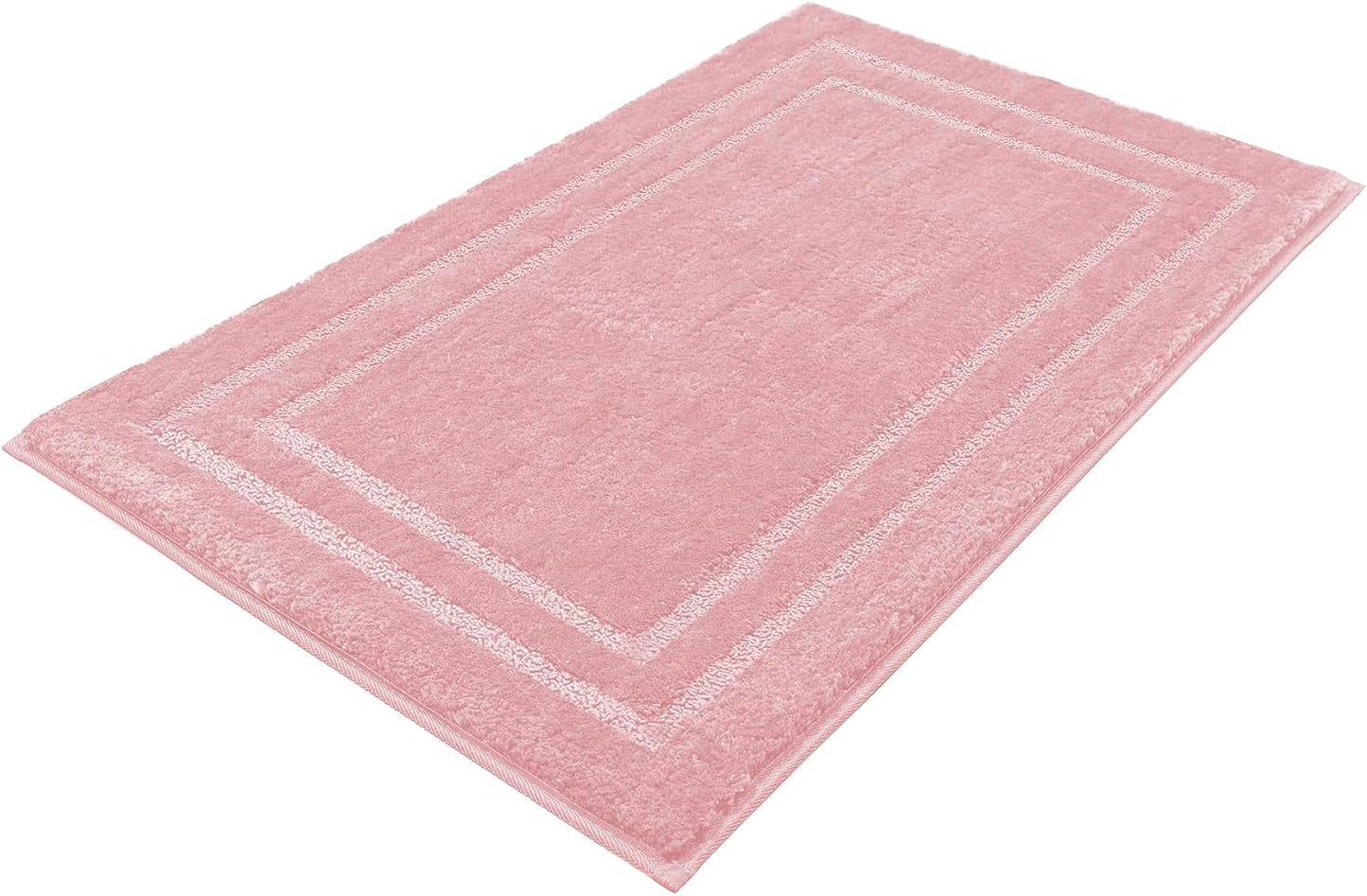Decomira Tapete de casa de banho antiderrapante | Tapete super absorvente e lavável na máquina | para casa de banho, chuveiro, banheira ou tapete WC | rosa - 40 x 60 cm