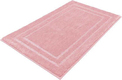 Decomira Tapete de casa de banho antiderrapante | Tapete super absorvente e lavável na máquina | para casa de banho, chuveiro, banheira ou tapete WC | rosa - 40 x 60 cm