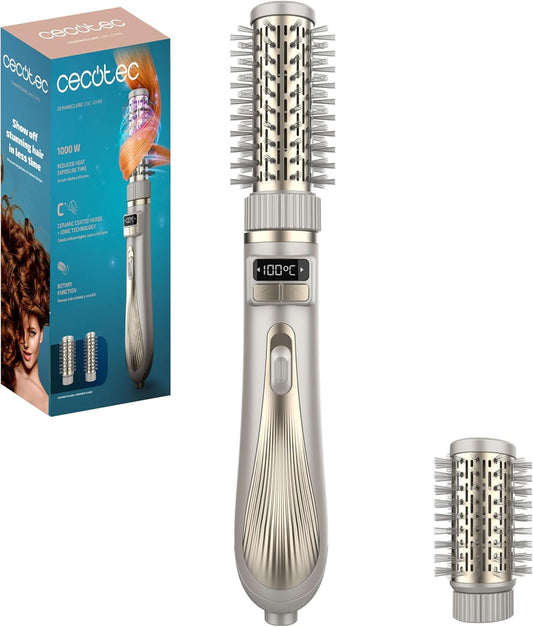 Cecotec Escova de ar com 2 cabeças CeramicCare 2 em 1 Gyro. 1000 W,