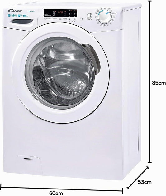 Candy Smart CS 1482DE/1-S, Máquina de lavar 8 KG, 1400 RPM, Tecnologia NFC