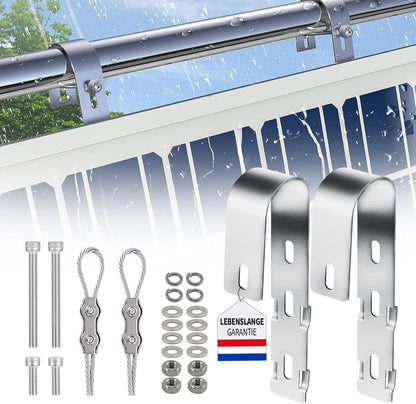 Suporte de Fixação para Painéis Solares – 2 Ganchos Universais para Varanda