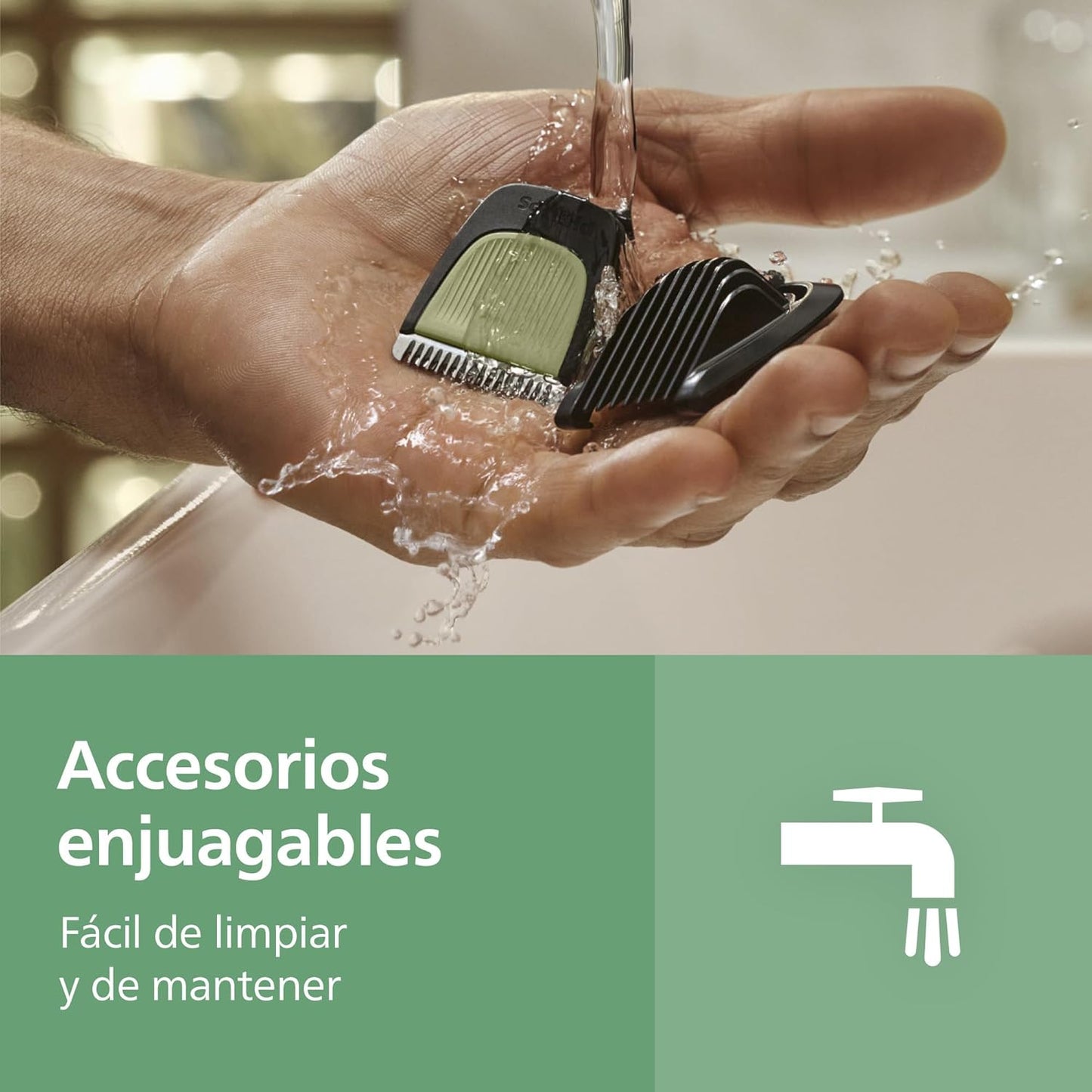 Philips Recortadora Todo En Uno series 3000, Kit 7 em 1, Aparador e corta-pelos para homem para rosto e cabelo, barba, lâminas autoafiáveis suaves com a pele, 10 comprimentos, MG3930/15