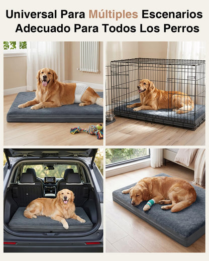 Cama cão grande - 104 x 68 x 8 cm, colchão impermeável para cães, uma face de pele sintética