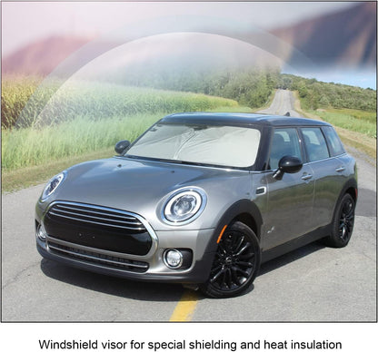 BIXUAN Mini Clubman F54 2024 para-sol compatível com BMW Mini Clubman F54 2015-2023 2024 para-brisas de carro cobertura de para-brisas para-brisas para-sol dianteiro bloqueado cobertura UV