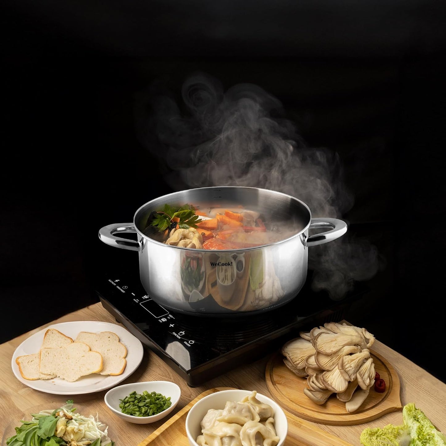 Caçarola com tampa de aço INOX 30 cm, WECOOK! PRO