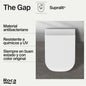 Roca The Gap - Tampa e assento de Supralit para sanita de depósito baixo com queda amortecida, tampa de WC original