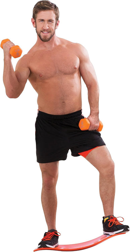 A prancha de equilíbrio para treino do core Abs Legs com um toque diferente, como visto na TV