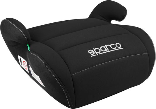 Sparco Elevador infantil de assento de carro preto i-Size para meninos e meninas.