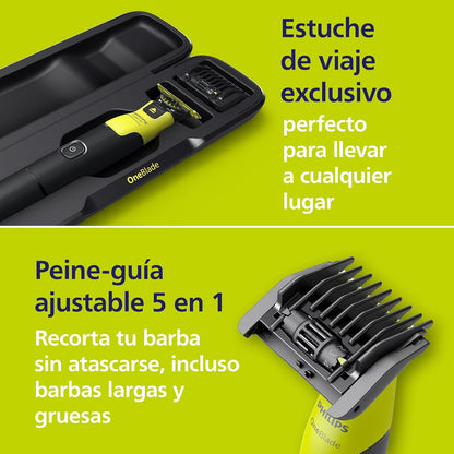 Philips OneBlade 360 Barbeiro autêntico, máquina de barbear e aparador elétrico