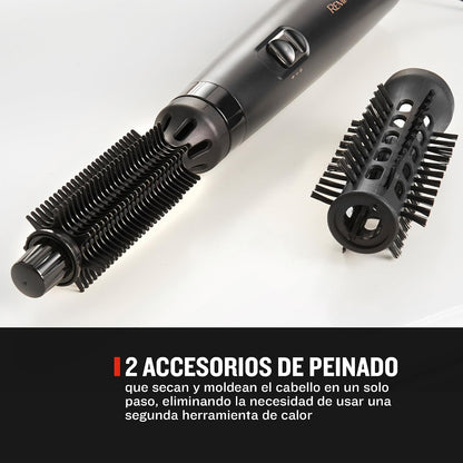 Remington Escova de Ar Blow Dry & Style - Modelador de Cabelo, 2 Acessórios, Modela e Dá Volume, Escova Secadora, Ótimo para Cabelo Curto, 400 W, 2 Temperaturas e 2 Velocidades - AS7100