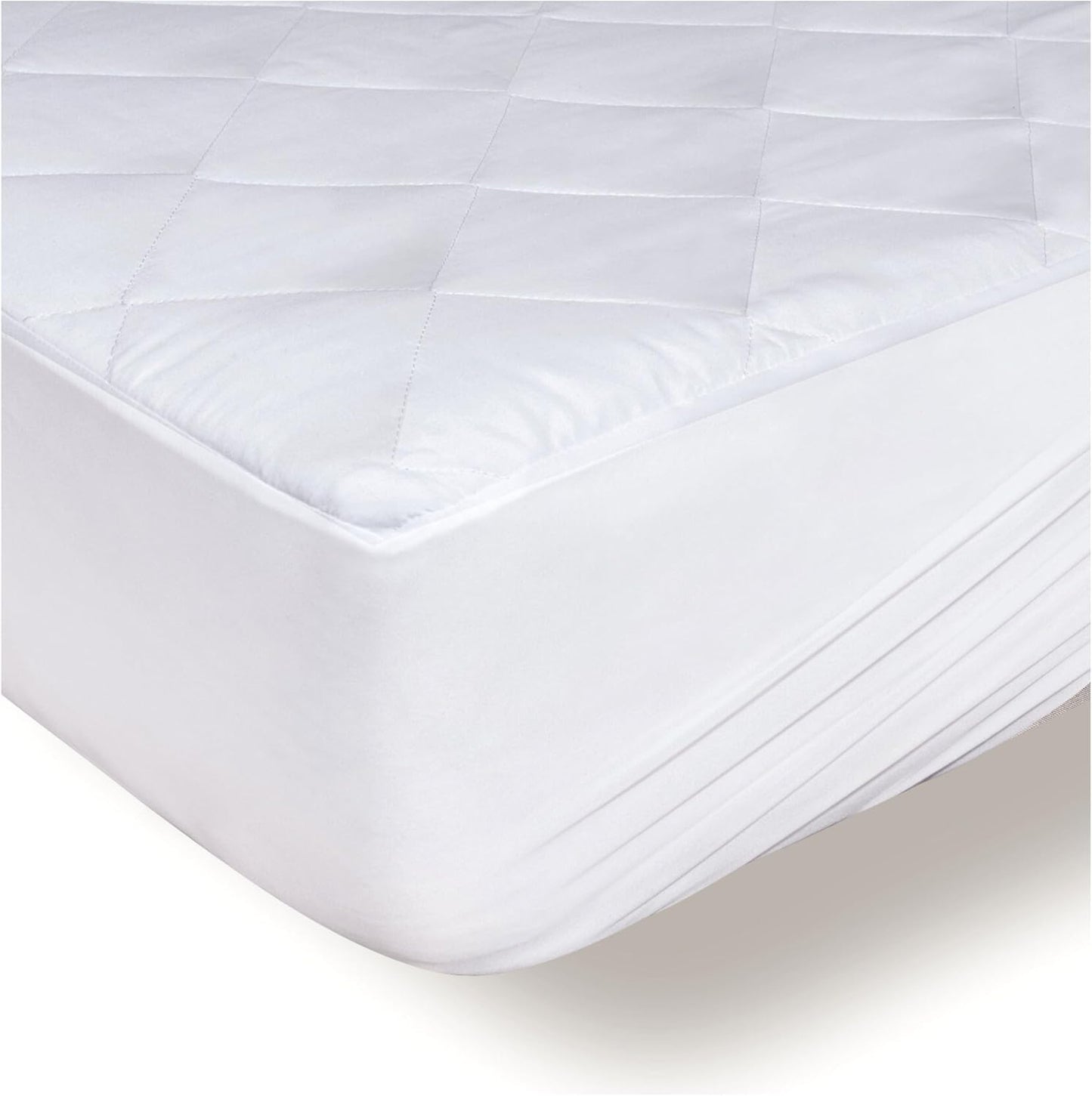 Capa de colchão 160x200 Acolchoado - Aba de até 40 cm com Borracha Elástica na Borda - Protetor de colchão 160x200 - Oeko Tex e Respirável - Não Impermeável |