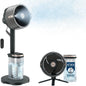 Shark FlexBreeze Pro Mist Ventoinha sem cabo, cinzento carbono, FA300EU | Interior e exterior, com decalque, depósito portátil, alcance de 20 m, pedestal ou mesa, 5 velocidades, controlo remoto