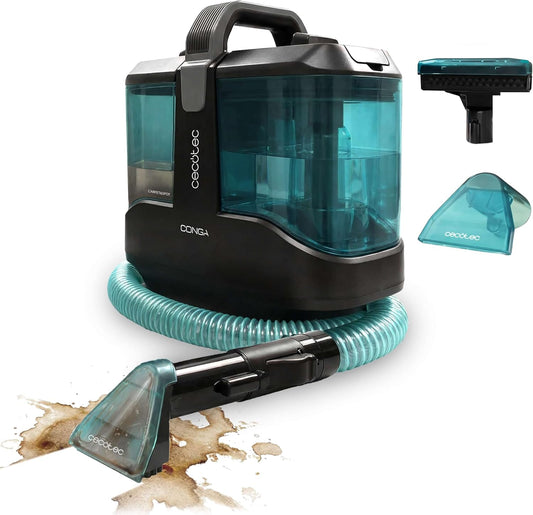 Cecotec Aspirador Limpador de Estofos e Tapetes com Cabo Compacto Conga 3000 Carpet&Spot Clean X-Treme. 450W, 13kPa, Depósito de Água Limpa 1000ml e Água Suja 550ml, Spray Pulverizador