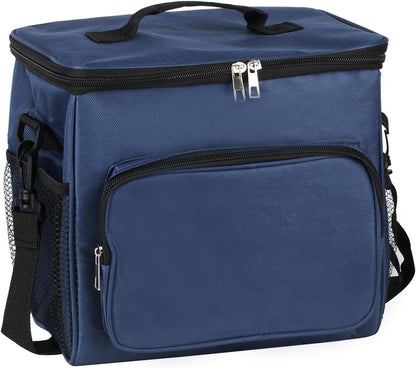 Lancheira isolante de 10 litros, sacos térmicos para piquenique, sacos de piquenique dobráveis, lancheira portátil com refrigerador para homens/piquenique/escola/trabalho de escritório (azul)