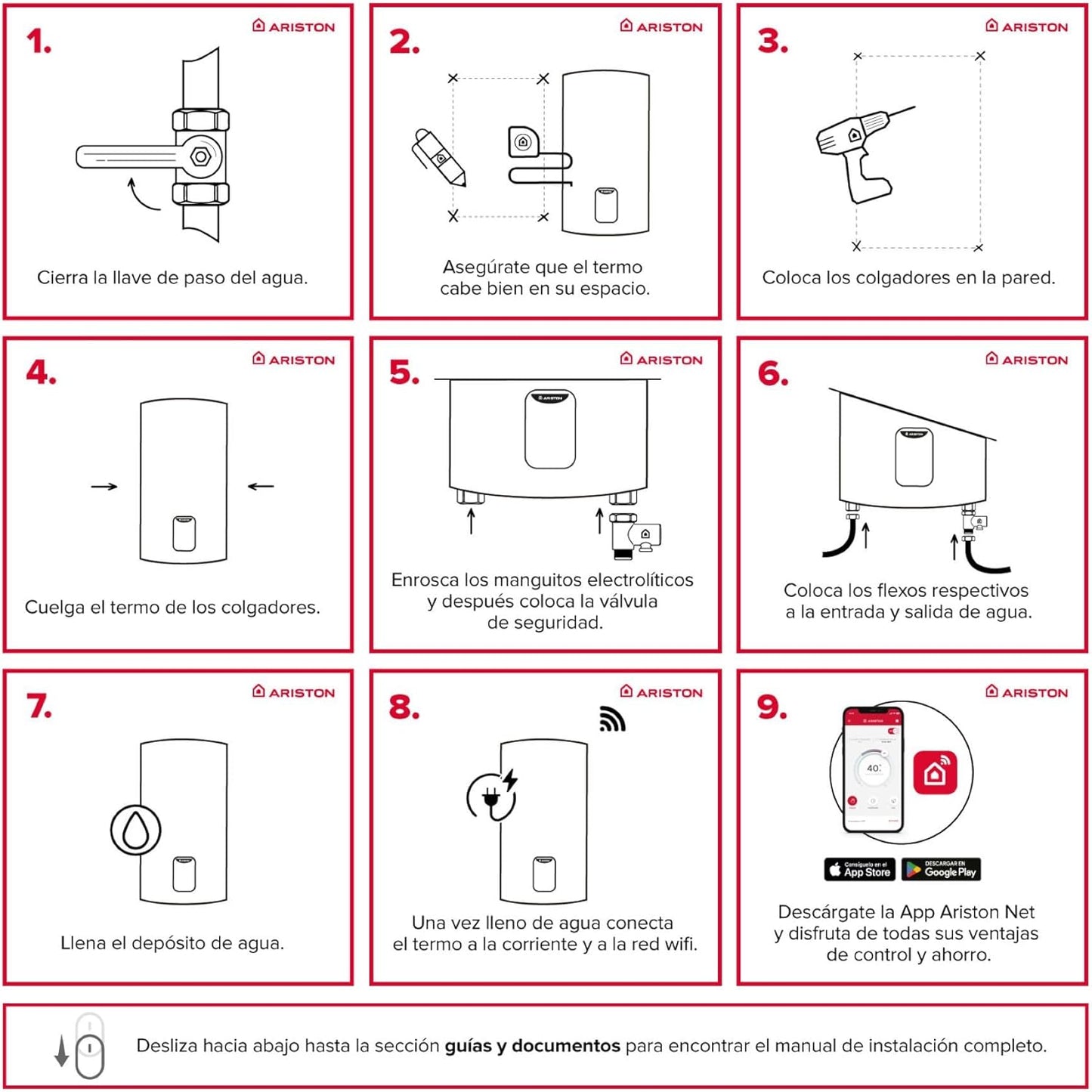 Ariston Velis Pro Wifi (ex.DUO 5 Fleck) - Termo elétrico de 50 litros baixo consumo multiposição, aquecedor de água 79,7x27,5x51,1