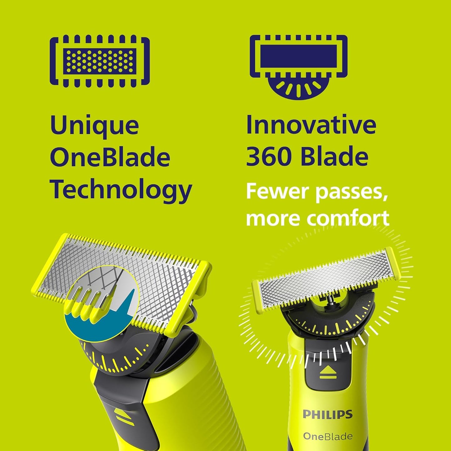 Philips OneBlade 360 Barbeiro autêntico, máquina de barbear e aparador elétrico