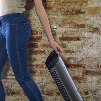 Cecotec Ventoinha de torre digital com temporizador e controlo remoto EnergySilence 890 Skyline. 50 W, 30'' (76 cm) de altura, oscilação, motor de cobre, 3 velocidades, 3 modos, preto