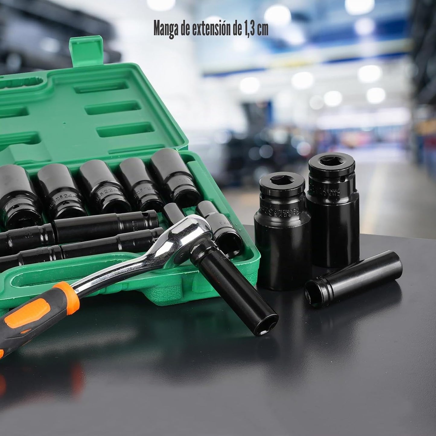 Conjunto de 15 peças Chaves de Caixa de Impacto 1/2", CR-V