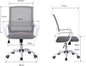 Cadeira de escritório ergonómica com altura regulável, com função de balanço