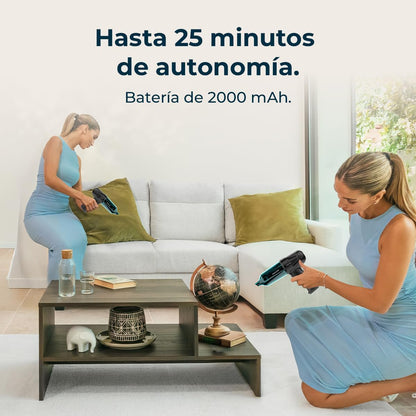 Cecotec Aspirador de mão sem cabo Motor BLDC Conga Rockstar Micro Hand. 80 W, potência de sucção 12 kPa, função de sucção e sopro, 2 modos, automonomia 25 minutos, kit de acessórios