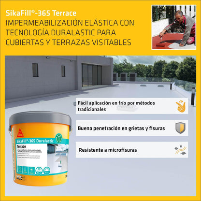 SIKA - Revestimento impermeável - SikaFill 365 Terrace - branco - 20 kg |