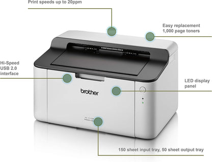 Brother Impressora laser compacta em preto e branco HL-1110