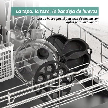YASHE Cozedor de Ovos, Cozedor de Ovos de 360 W, 7 ovos fáceis de descascar, ovos moles, médios, duros, escalfados, fabricante de omeletes, vaporizador, campainha, luz indicadora, livre de BPA